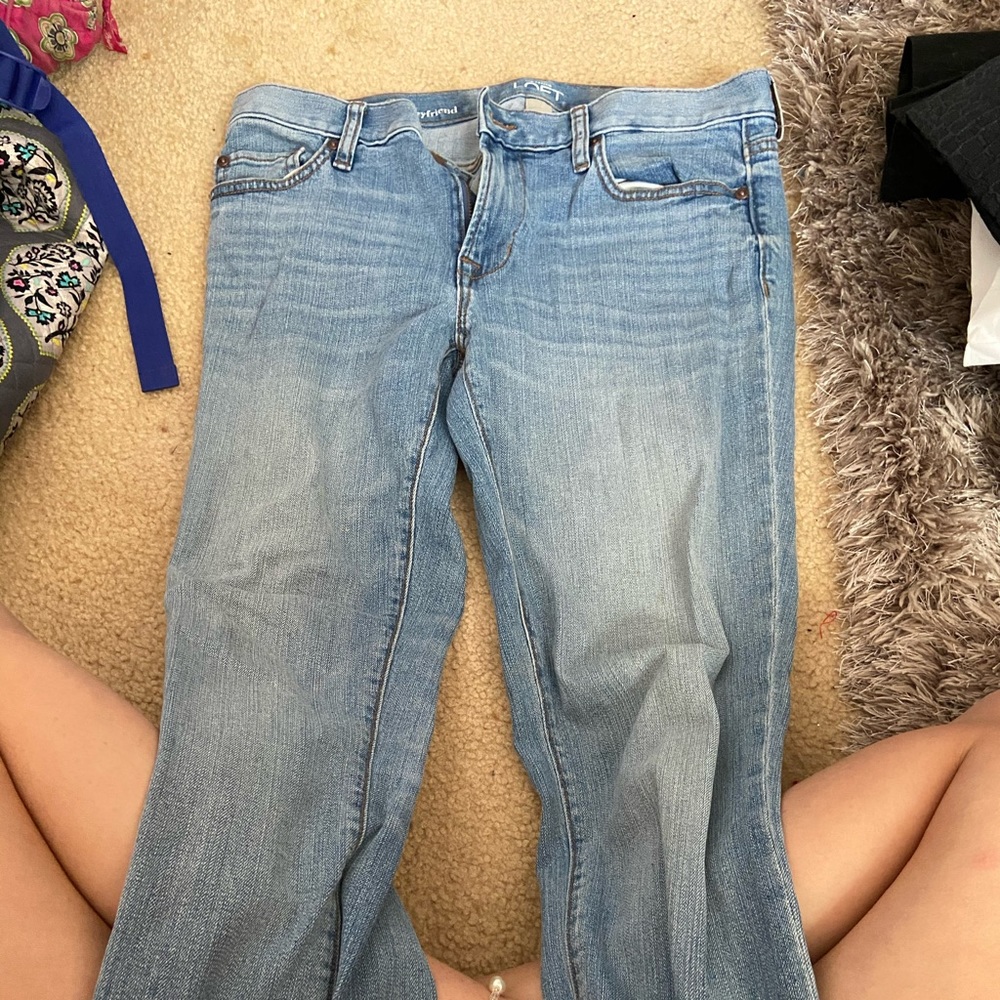 Loft, cuffed jeans